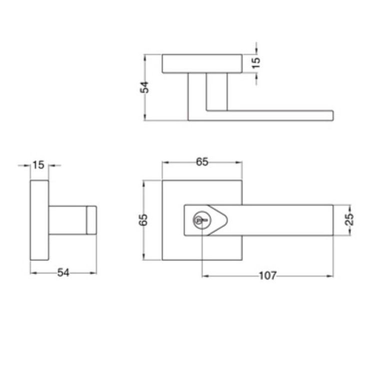 Square Entry Lever Door Handle Lock and Single Cylinder Deadbolt Lock Front Door Heavy Duty Lock With Keys