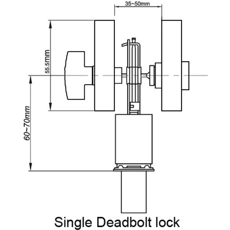 High Security Zinc Alloy Door Deadbolt Lock Stain Black Round Single Deadbolt Lock For Wooden Door