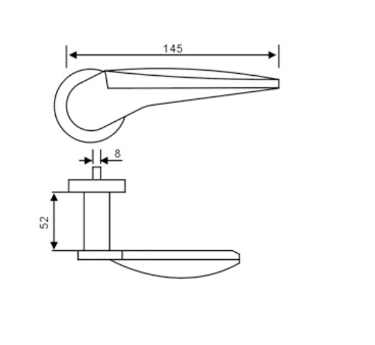 NAILI OEMODM Kunci gagang pintu leverset ouvre porte heavy iron pivot cabnits motor automatic gate opener interior door handle