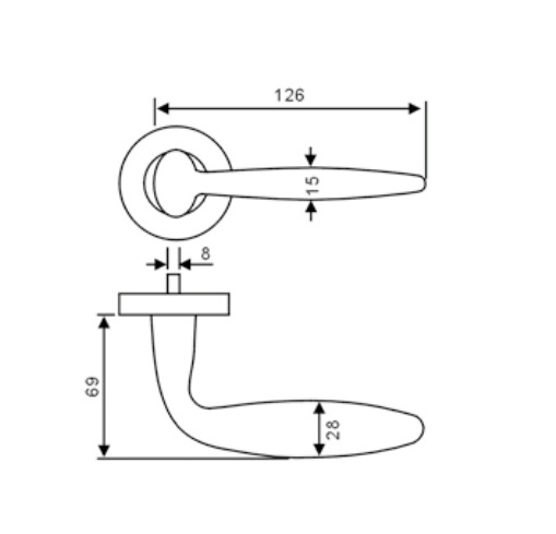 NAILI OEMODM Kunci gagang pintu leverset armorlatch door latch gate accessories front hardware magnet screen grab door handle