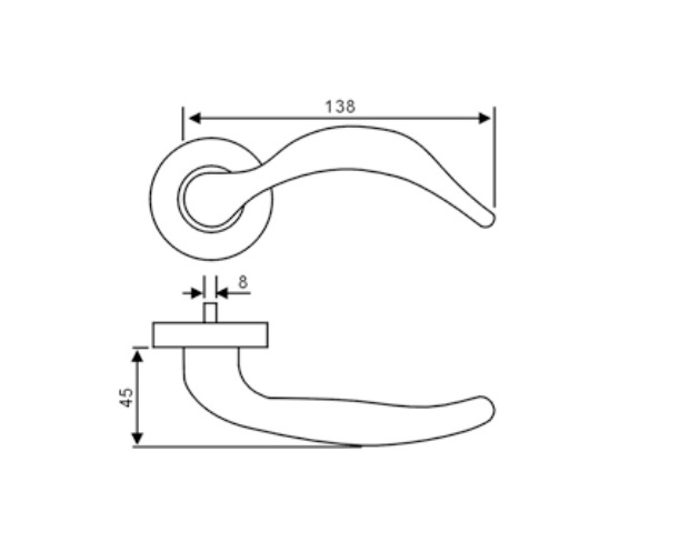 NAILI OEMODM Kunci gagang pintu poignier de porte guard bolt pull back drive Composite pull handle with lock lock door handle