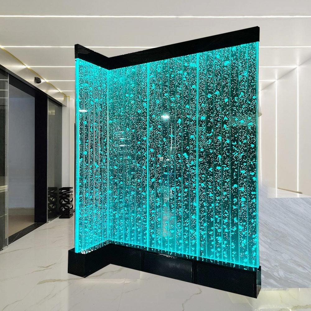 Decorative Indoor Fountain and Waterfall, LED Light Wall Waterfall Fountain LED Water Bubble Wall