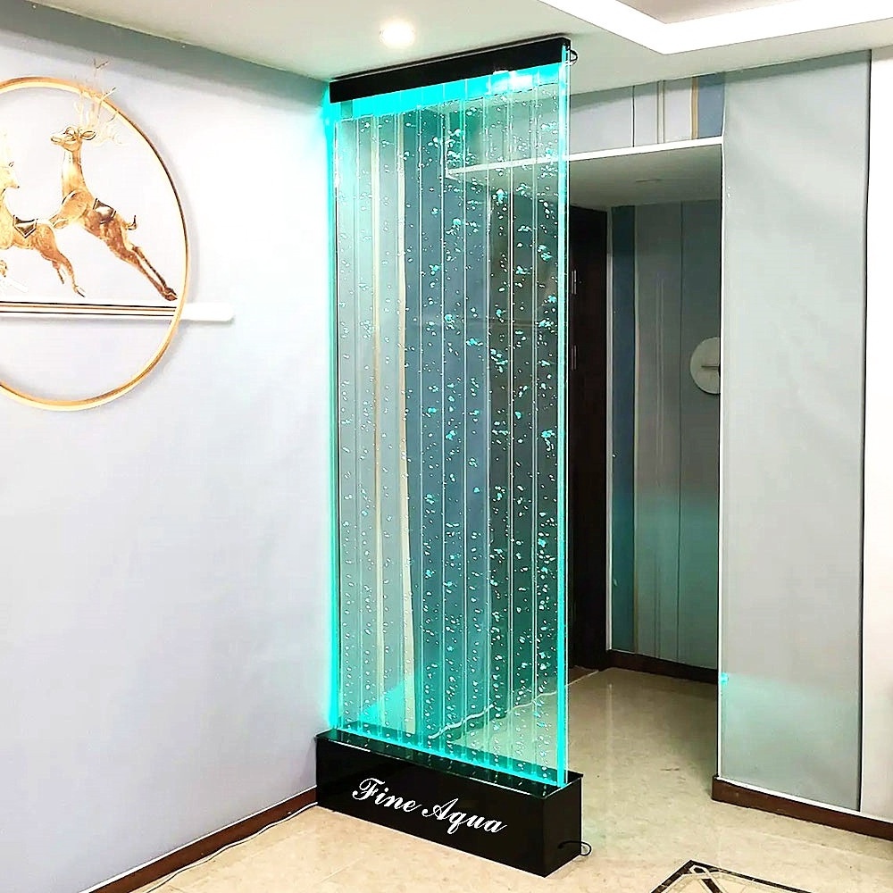 Decorative Indoor Fountain and Waterfall, LED Light Wall Waterfall Fountain LED Water Bubble Wall