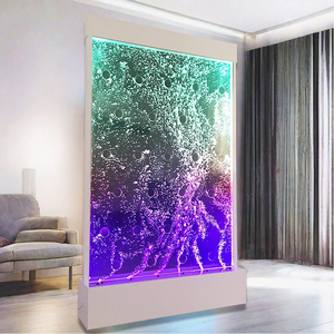 High quality glowing ocean aquarium acrylic water bubble wall panel with LED light for home & hotel decoration