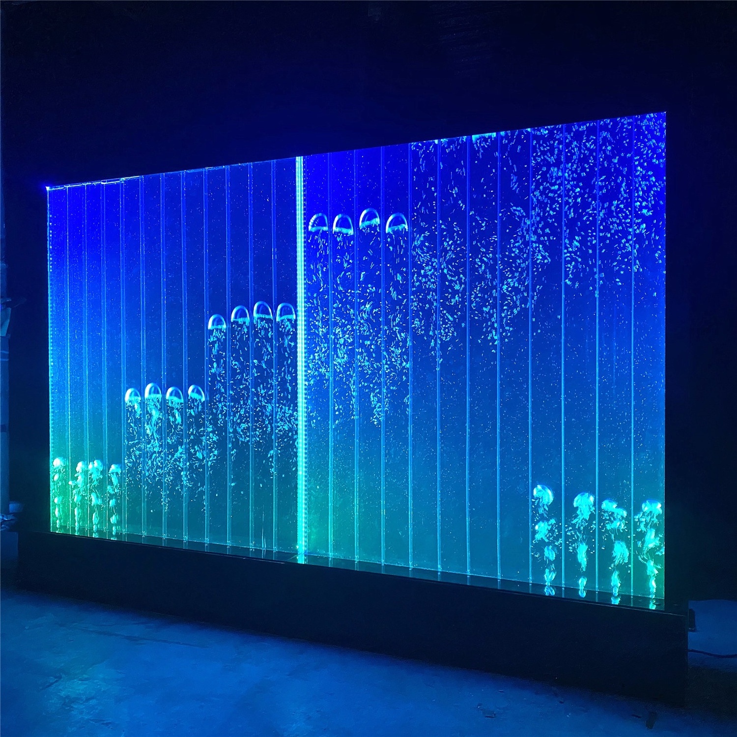 Wholesale water bubble curtain digital waterfall with led light screens and room dividers