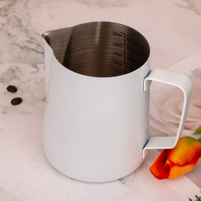 Manufacturer Sharp Spout Pull Flower Cup Latte Custom Logo Barista Maker Coffee Stainless Steel 304 Frother Pitcher Milk Jug