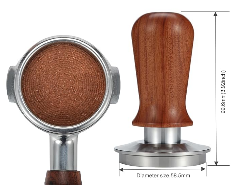 Adjustable Depth 51mm 58mm Spring Coffee Tamper With Stainless Steel Flat Base Applying For Espresso Machine Coffee Accessories