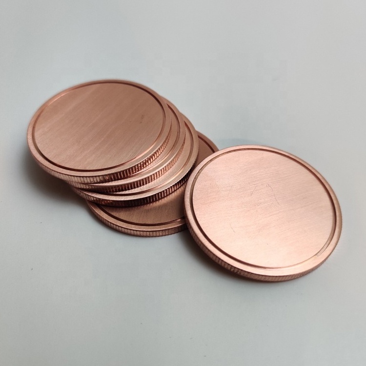 Custom Factory Directly Premium Size Solid Metal Brass Blank Coins