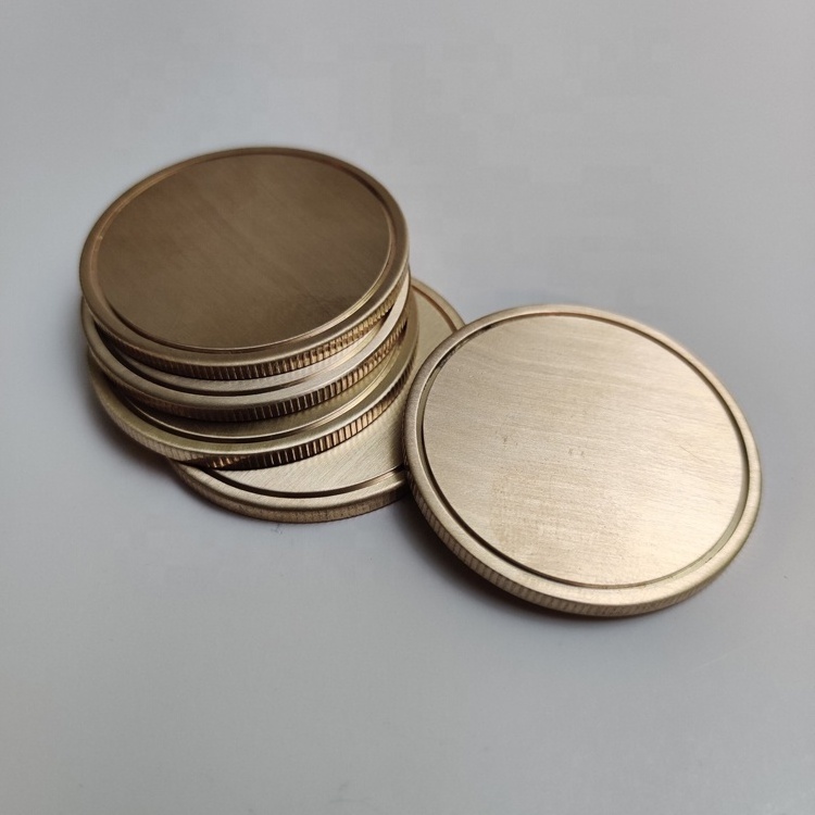 Custom Factory Directly Premium Size Solid Metal Brass Blank Coins