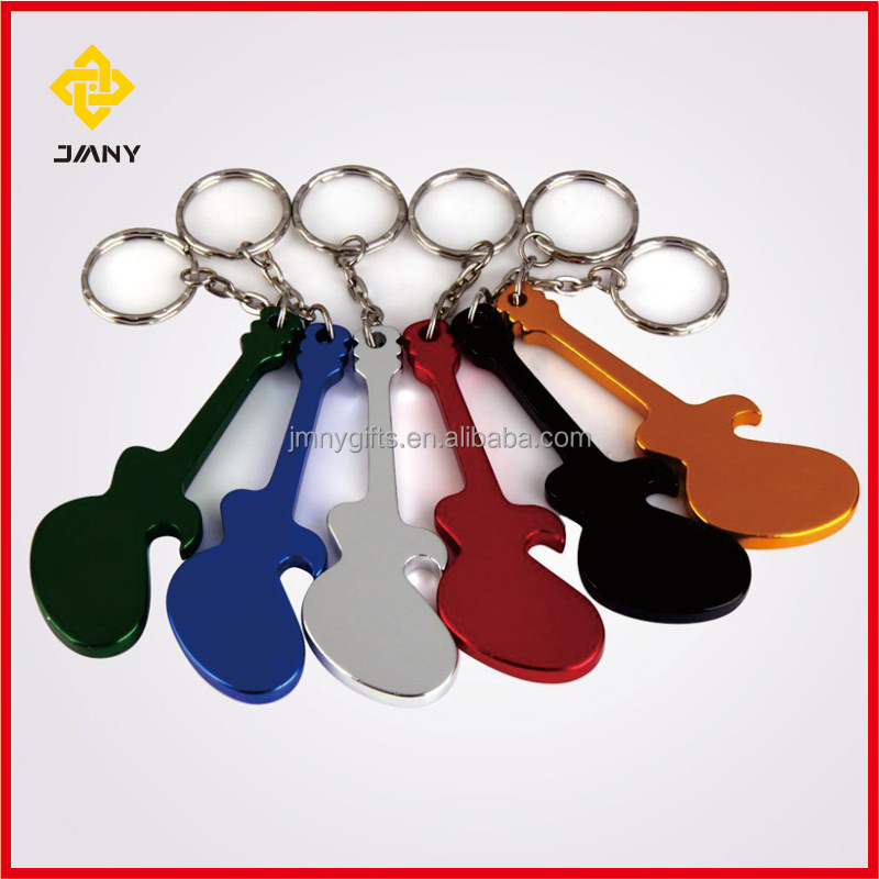 Personalized Logo Brand Music Guitar Shape Keychain Bottle Opener