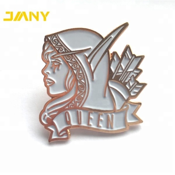 China Manufacturer Custom Made Rose Gold Hard Enamel Pins Badge