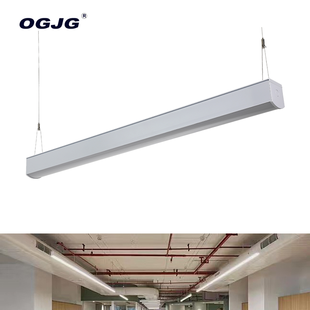 office suspended 4ft 5ft 8ft slim aluminum body pendant lights led linear lighting fixture