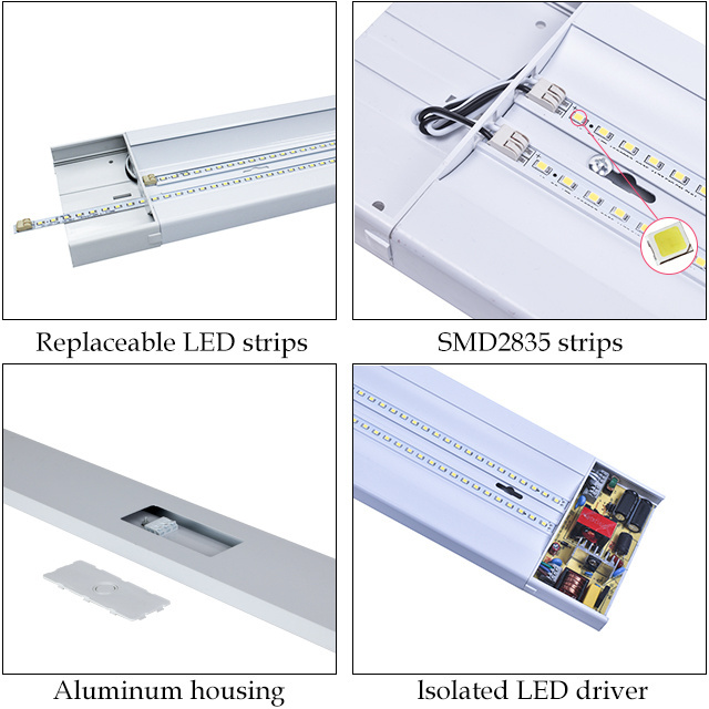 Indoor 2ft 4ft Low Profile Flush Mount Ceiling Dimmable LED Slim Linear Light LED Batten Light