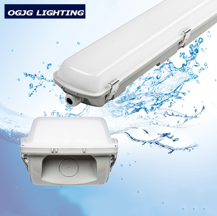 DLC ETL SAA linkable surface mounted tri proof led linear light motion sensor waterproof t8 tube led batten light