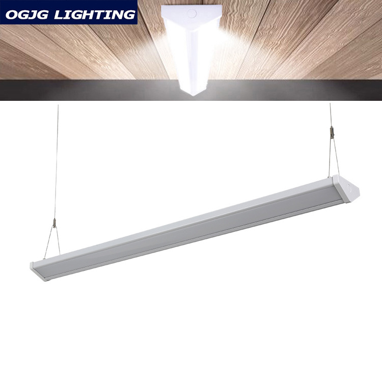 Aluminum linkable up down indoor pull chain switch ceiling linear dimmable led linear light for warehouse