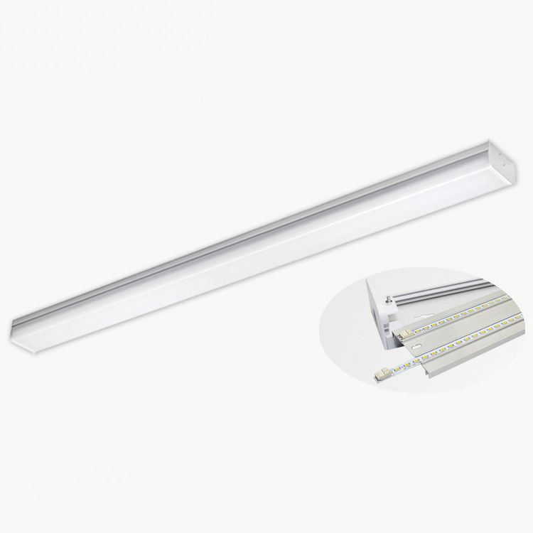 Indoor emergency lamp double tube linear batten fitting LED office ceiling light