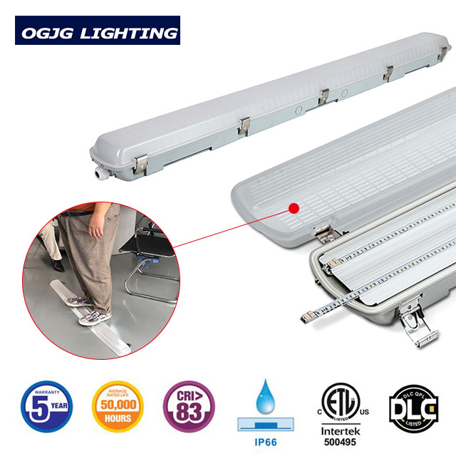 Super Bright LED Vapor Tight Fixture PC cover 0-10v dimming IP66 1.2m 4ft garage waterproof led tri-proof light