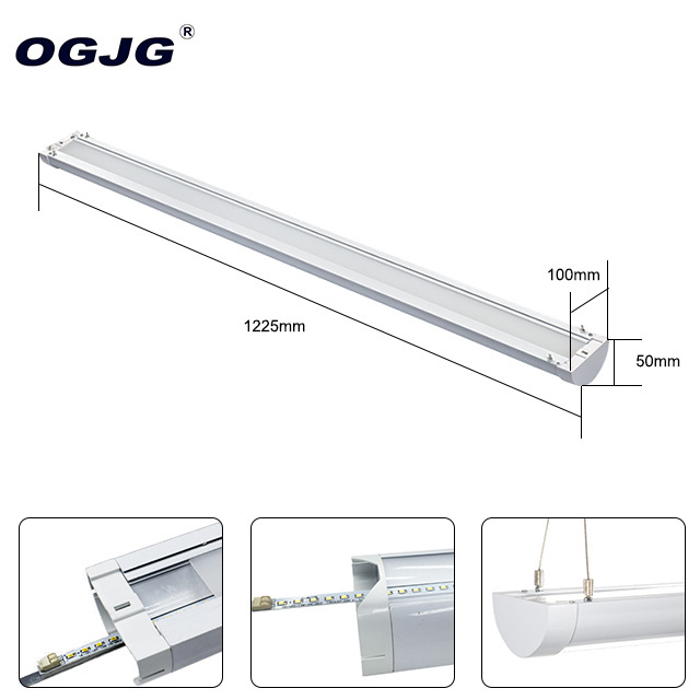 60cm 120cm dimming sensor hanging linear fixtures suspended office led up and down pendant light