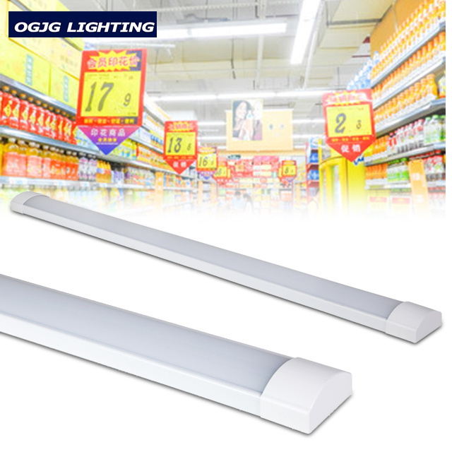 AC100-277V Supermarket Lighting 40W Flat Surface Mounted Slim Linear Lights 1.2m LED Batten Light Fixture