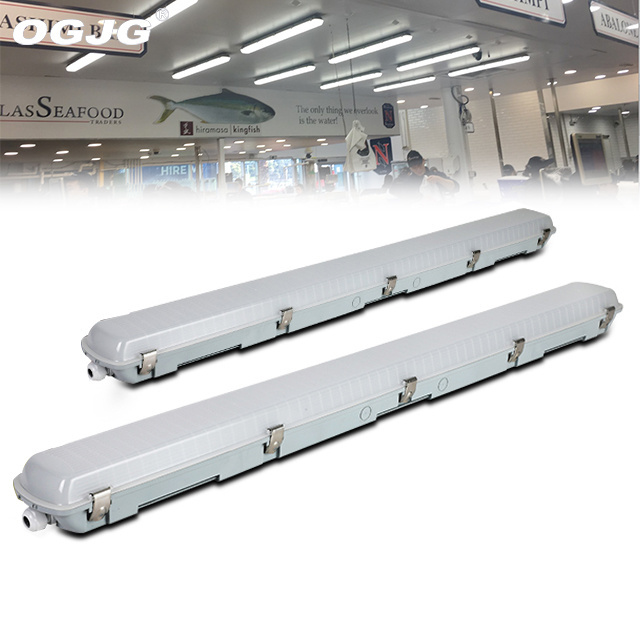 ETL IP66 linear lamp vapor tight fixture pendant tube light tri-proof 4 foot led shop light