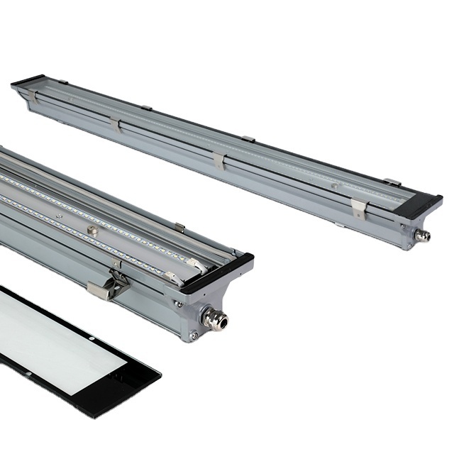 Aluminum IP67 emergency subway tunnel project water-resistant dimming tri-proof lights glass cover led vapor tight linear light