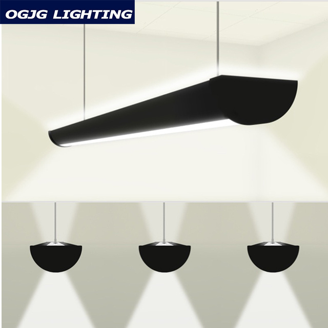 Office pendant light led up and down direct indirect led suspended light linear lighting fixture