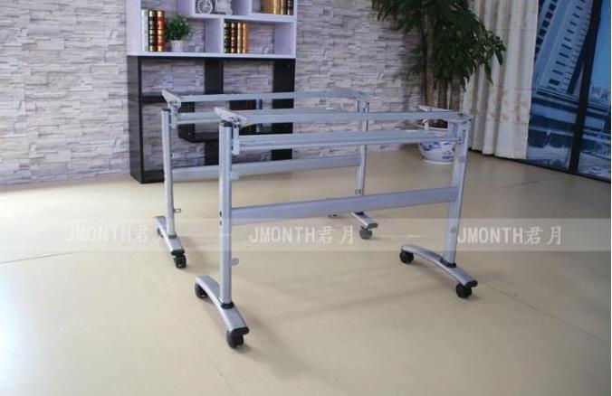 Wholesale wood office desk folding table with casters