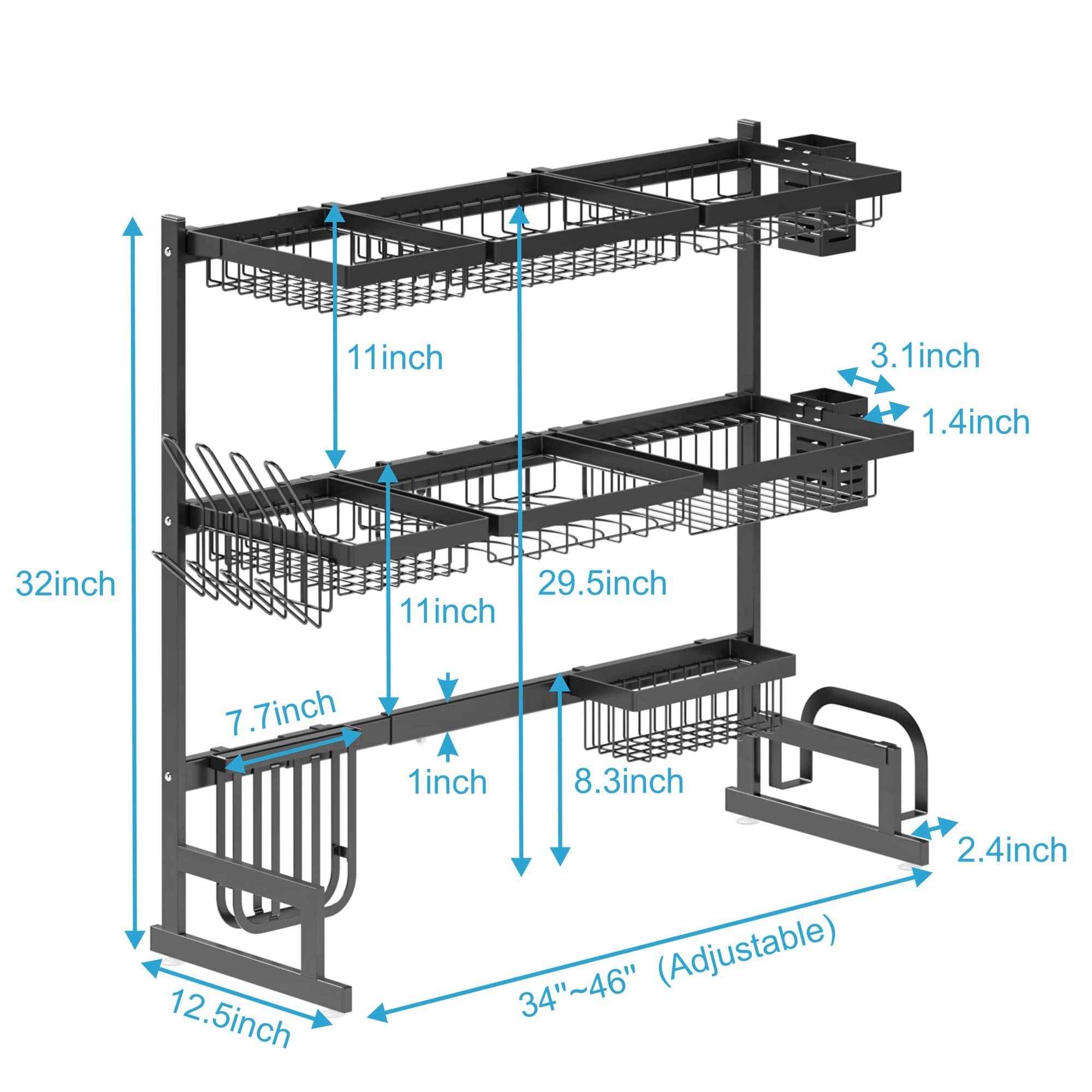 Over Sink Dish Drying Rack (34