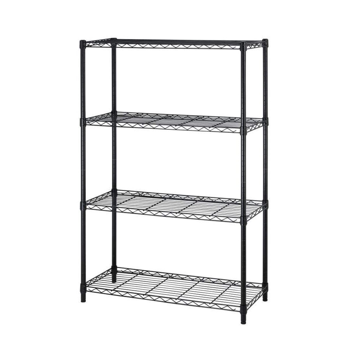 4 Tier Shelving Unit Wire Shelf Metal Large Storage Shelves Heavy Duty Height Adjustable Steel Utility Shelf Rack Organizer