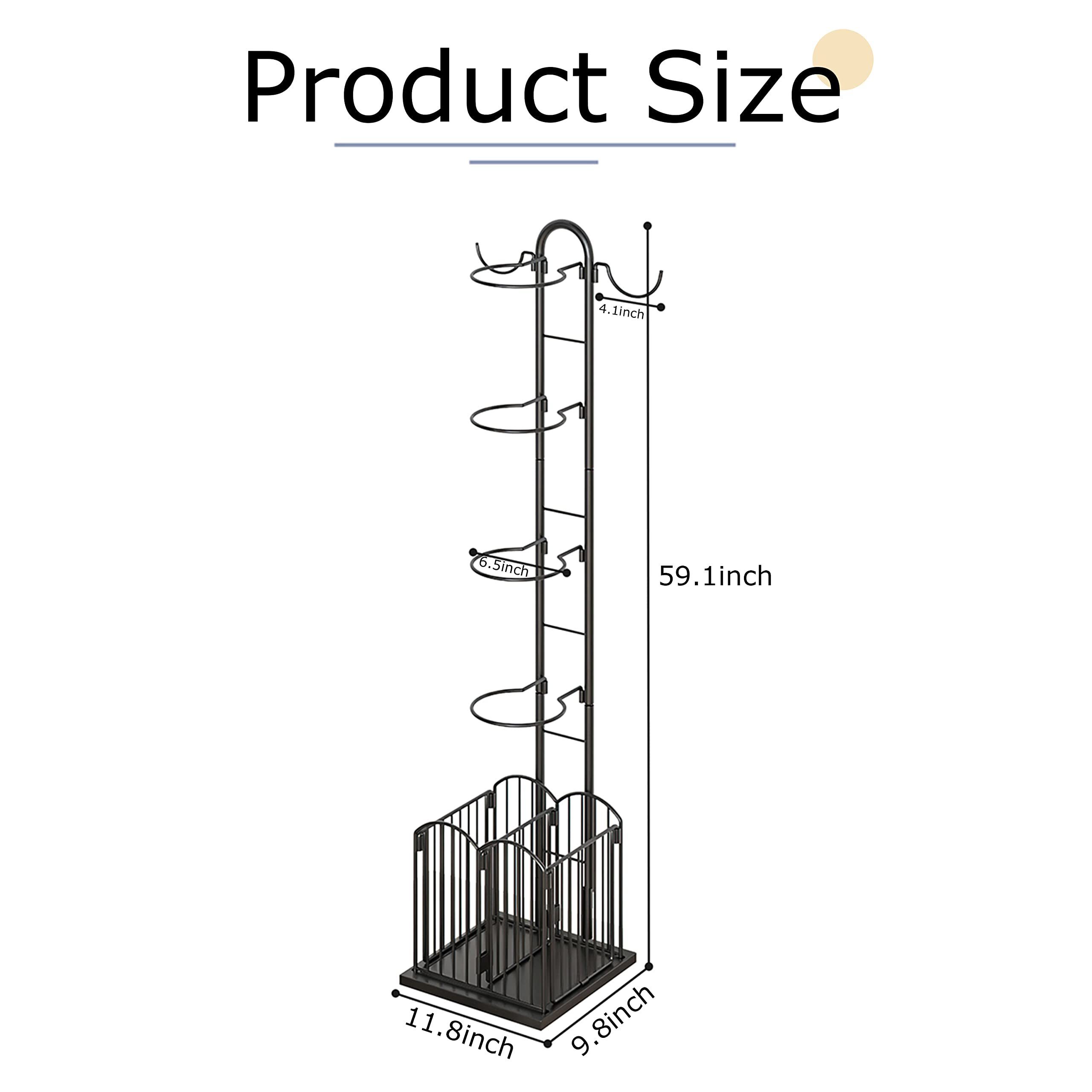 Basketball Ball-Storage Rack Holder - Ball Organizer for Garage, Equipment Indoor Display Stand for Basketball Football