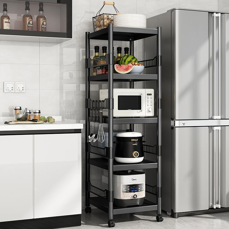 5-Tier Kitchen Stand Large Standing Baker's Racks Microwave Stand with Hutch and Storage Kitchen Utility Storage Shelf