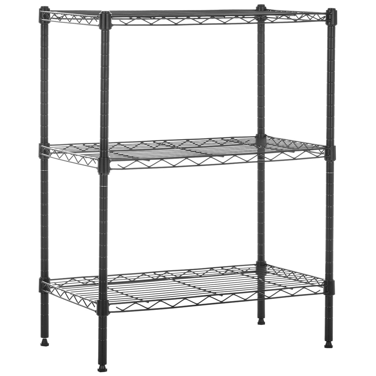 3-Shelf Narrow Adjustable, Heavy Duty Storage Shelving Unit (250 lbs loading capacity per shelf), Steel Organizer Wire Rack