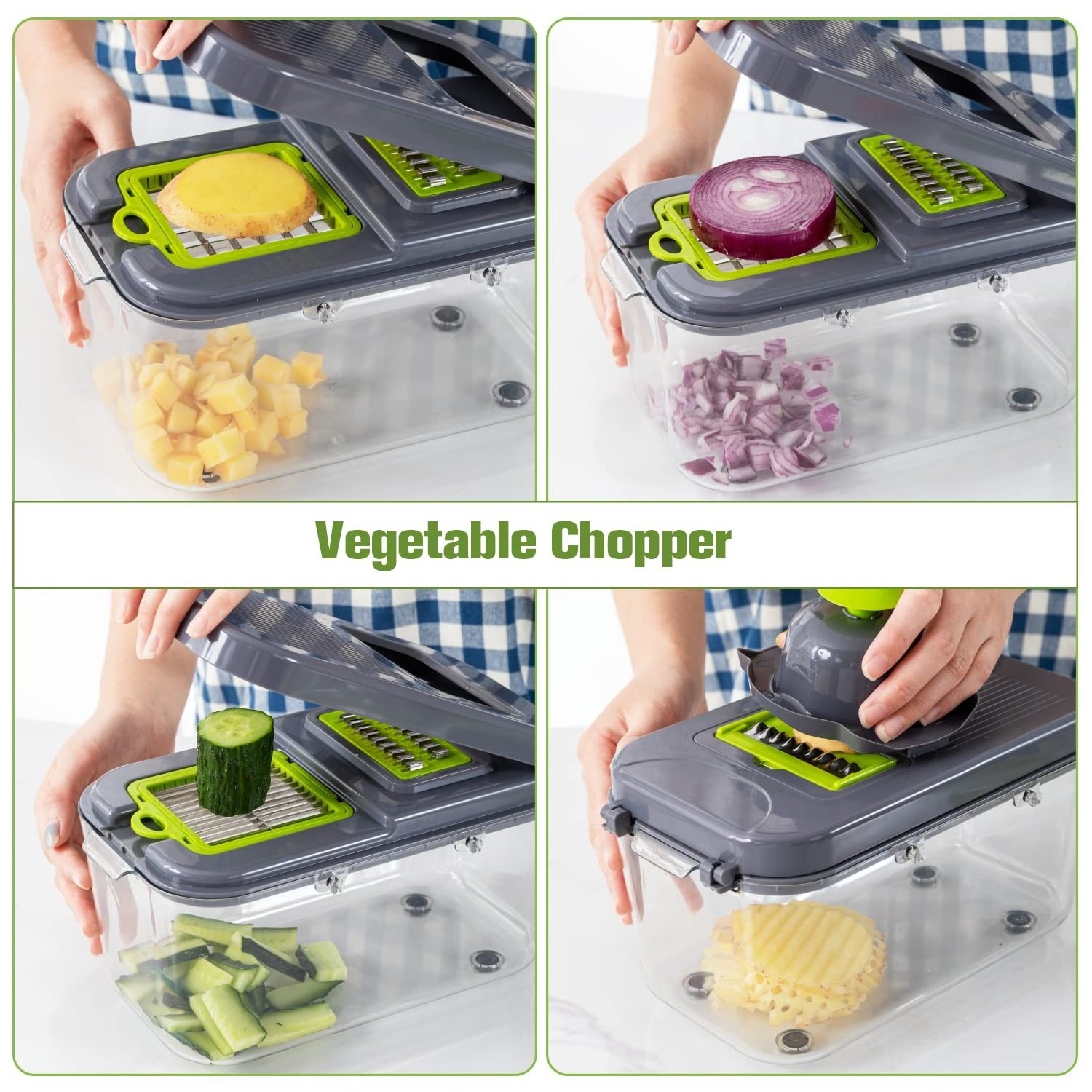 kitchen appliances and gadgets Vegetable Chopper Dicer Onion Chopper, 22 in 1 Food Chopper Fruits Cutter