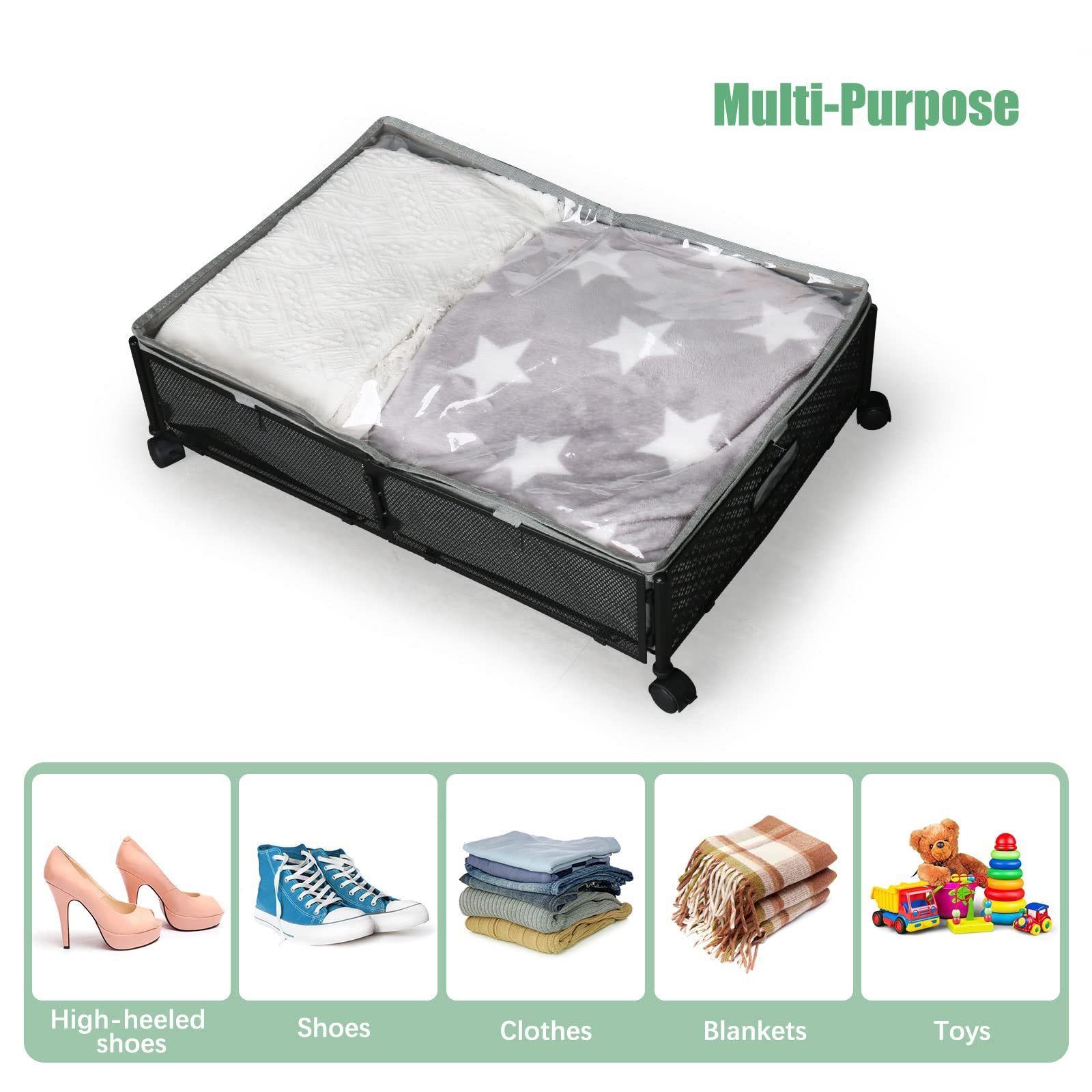 Under Bed Storage Containers, Under The Bed Storage Containers With Wheels, Under Bed Shoe Storage Organizer