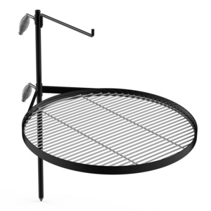 Fire Pit Campfire Grill Grate Stainless Steel Swing Cooking Stand BBQ Grill Portable Campfire Barbecue Rack Outdoor Open Fire