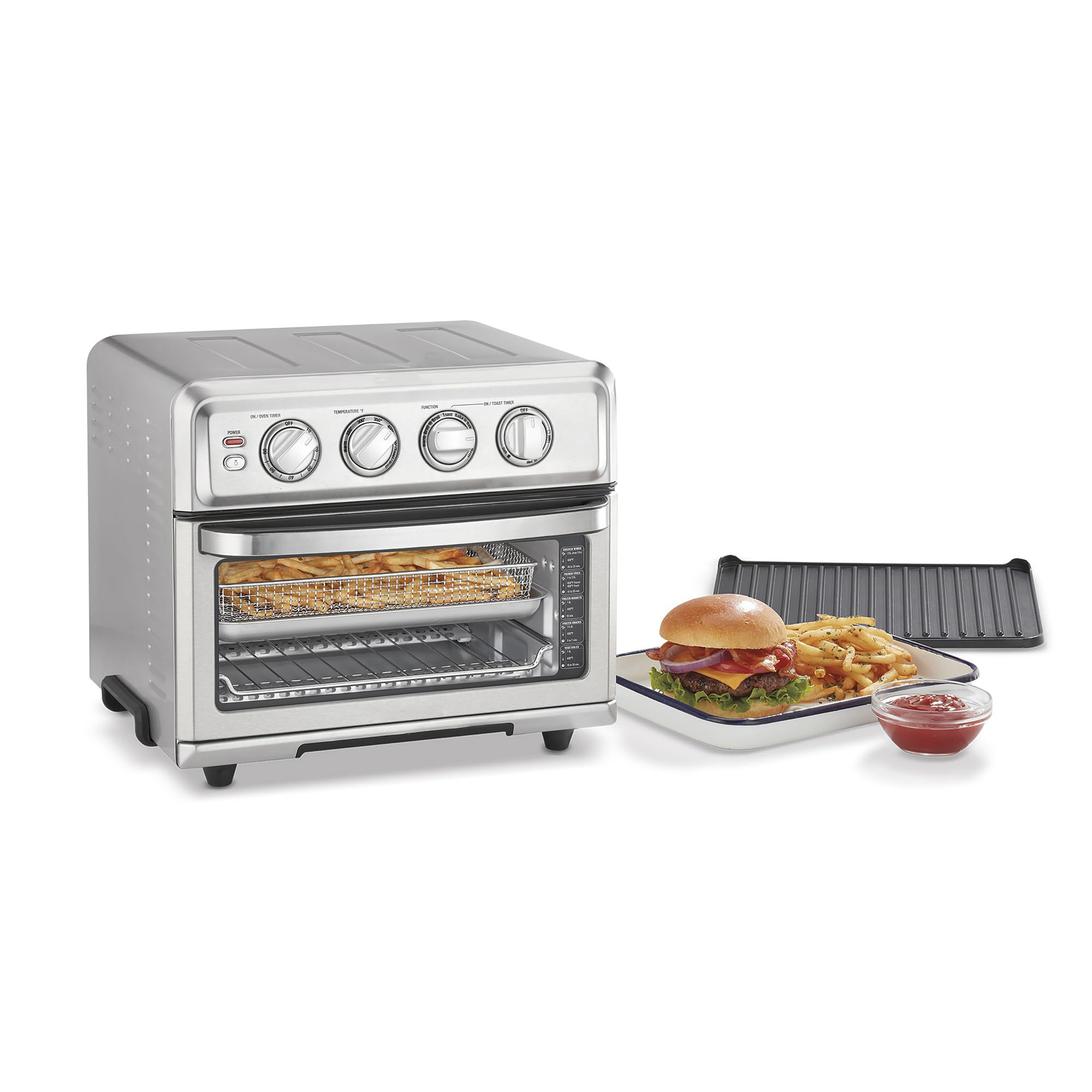 Air Fryer + Convection Toaster Oven, 8-1 Oven with Bake, Grill, Broil & Warm Options, Stainless Steel