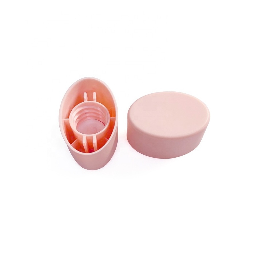 JIE MEI Stock 50g Oval Flat Matte Pink PE Skin Care Sunscreen Face Cream Concealer Squeeze Tube Packaging