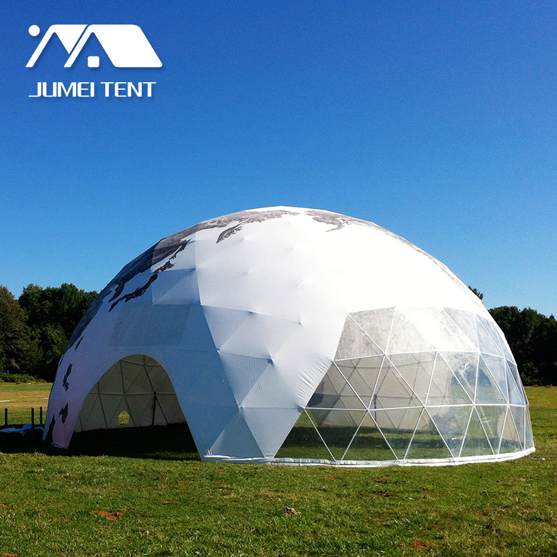 Large canopy waterproof PVC geodesic dome tent for outdoor gatherings event