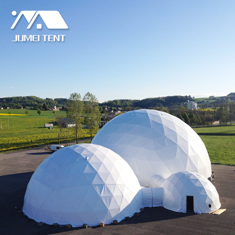 Large canopy waterproof PVC geodesic dome tent for outdoor gatherings event