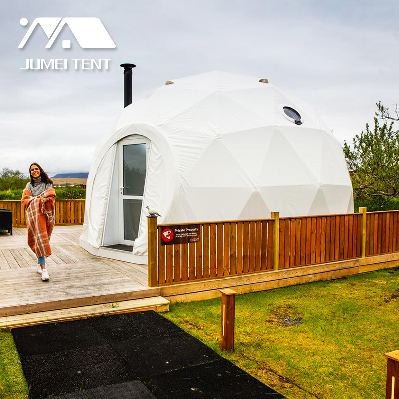 6 Meters Diameter Luxury Domos Transparent PVC Geodesic Outdoor Camping Igloo Dome Tent