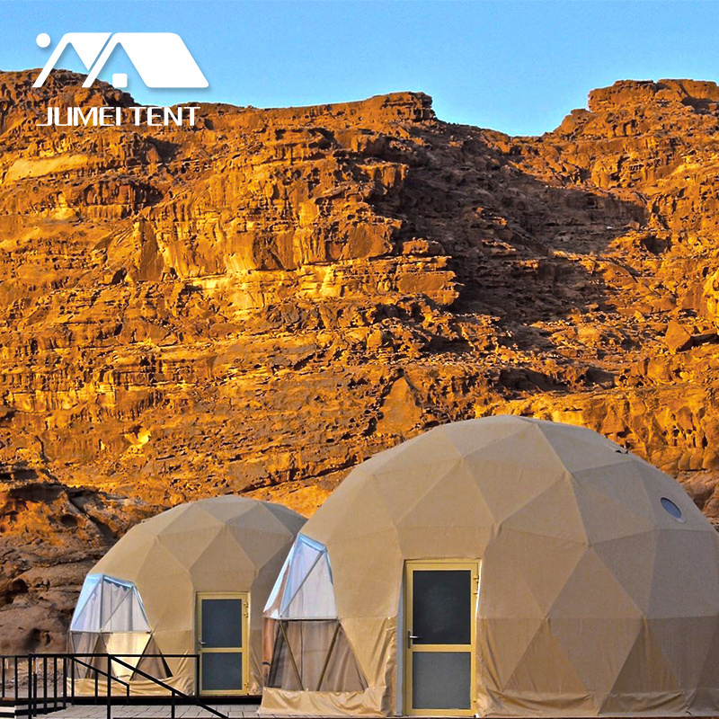 Half Sphere Circular Circle Camping House Big Geodesic Dome Tent For Safari Resort