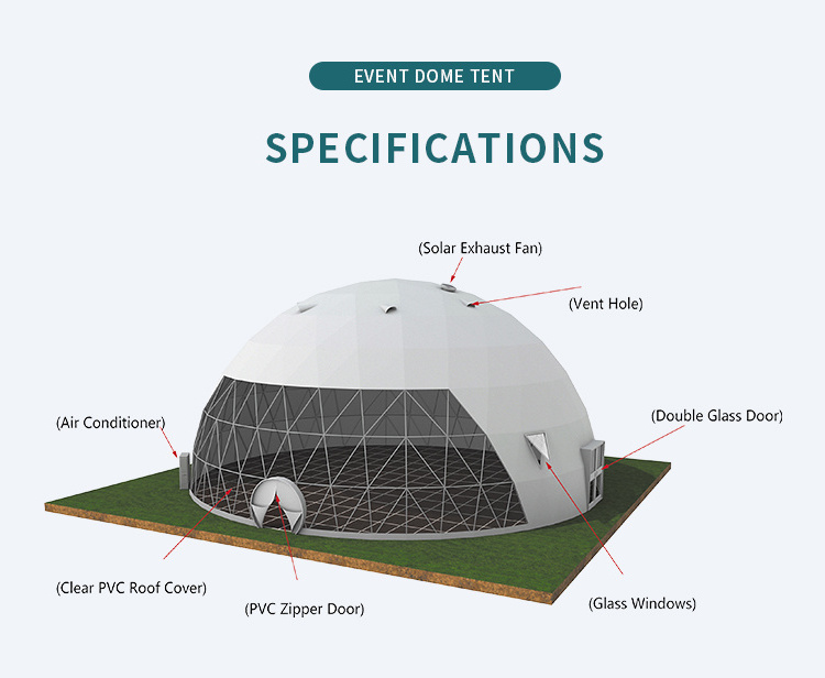 Marquee Geodesic Dome Design 360 Projection Screen Tent For Ceremonial Event