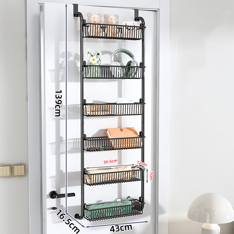 Modern Popular Sundries Storage Shelf Over The Door Pantry Organizer Hanging Kitchen Storage Rack With Door