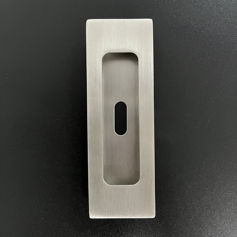 Stainless steel dark handle embedded in sliding door invisible built-in drawer recess handle