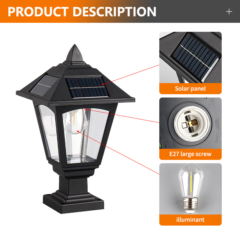 Outdoor Garden Solar Led Lawn Bollard Lights Customized Logo 80 IP65 Vinyl Fence Post Flush Mout Solar Ceiling Light DC 3.7V 0.5