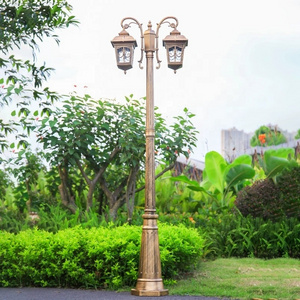 Antique Style IP65 Waterproof Aluminum Light Pole Landscape Garden Park Villa E27 Led Light garden light