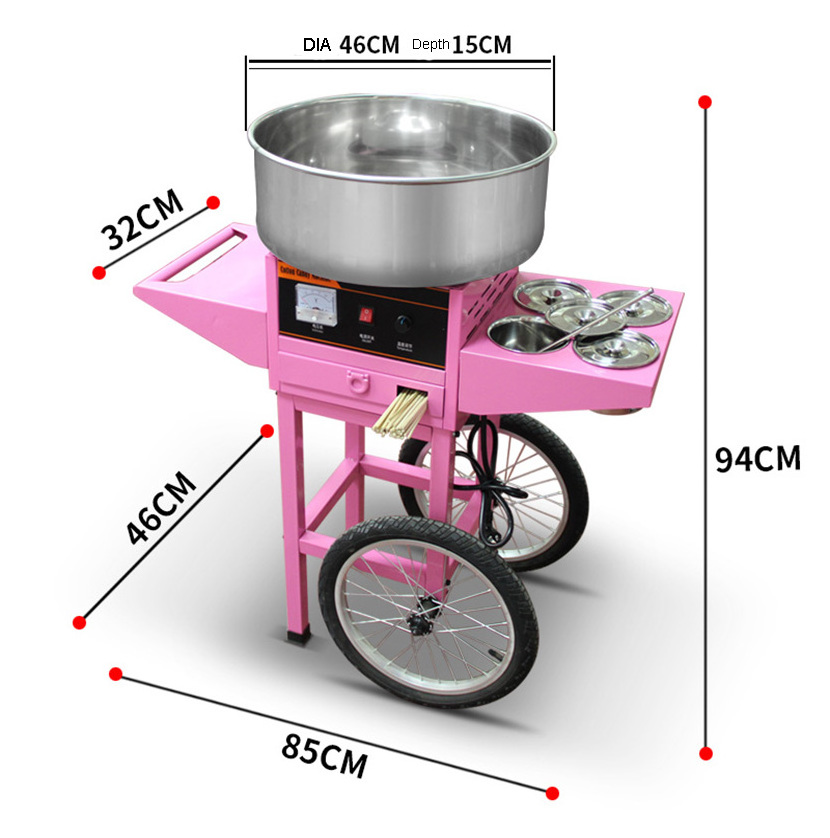 Portable fairy floss sugar cotton candy machine