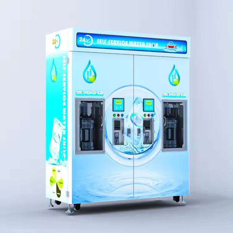 Double door purified water vending machine for drinking water