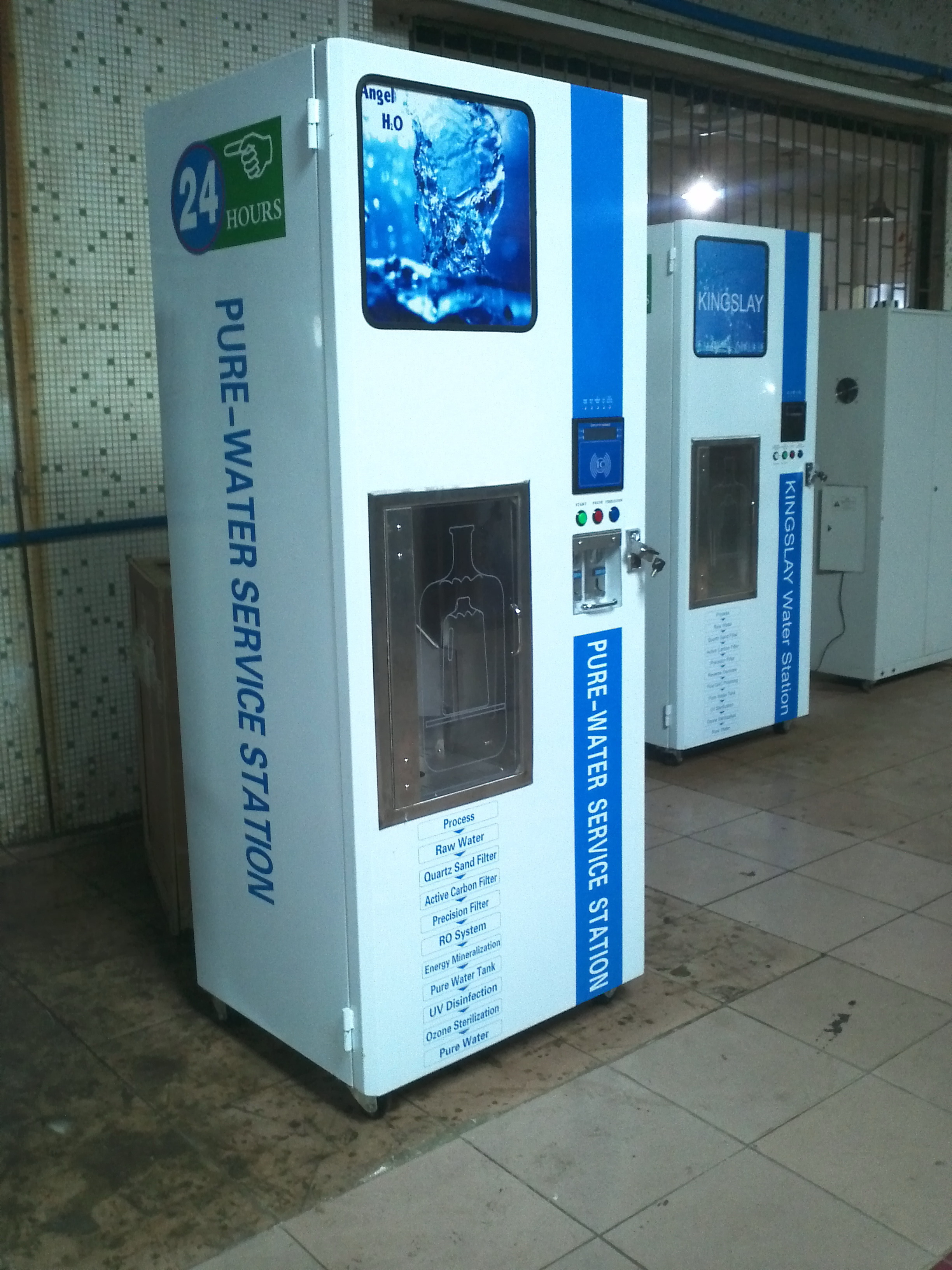 Hot Selling Self-service Coin Operated Water Vending Machine With Ro Water Treatment System