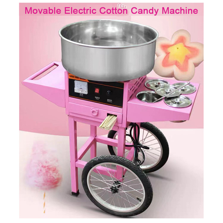 Portable fairy floss sugar cotton candy machine